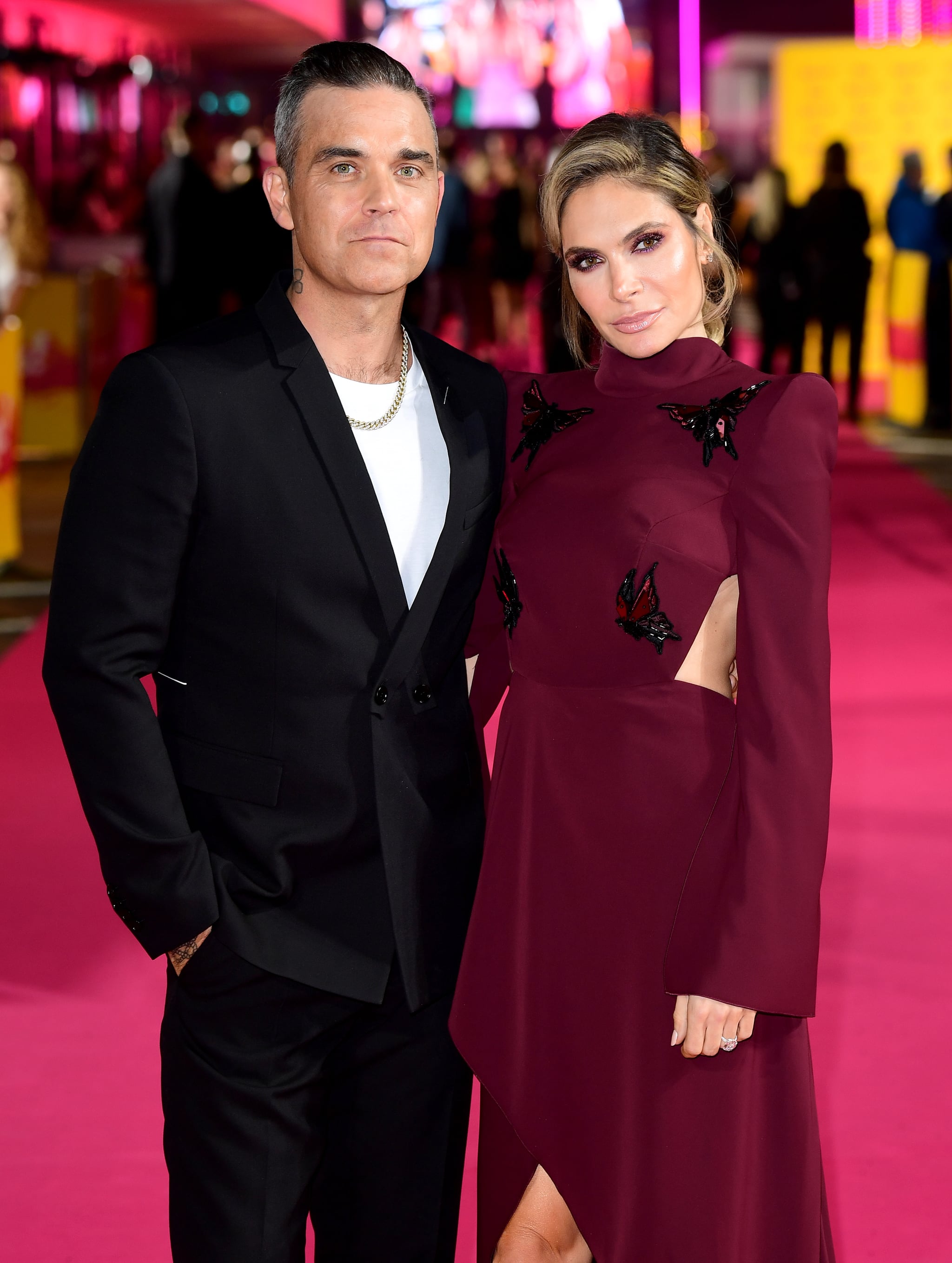 Robbie Williams and Ayda Field attending the ITV Palooza held at the Royal Festival Hall, Southbank Centre, London. (Photo by Ian West/PA Images via Getty Images)