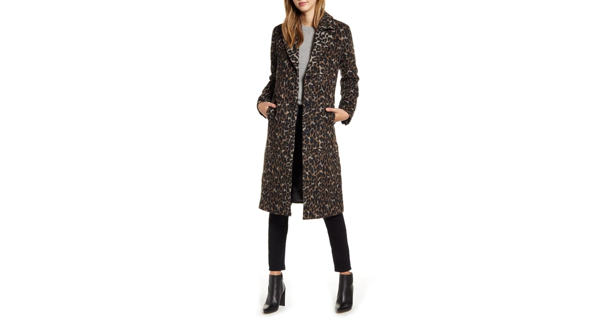 Bernardo leopard shop print coat