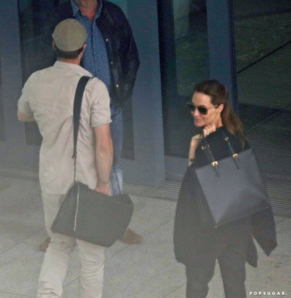 Brad Pitt And Angelina Jolie At Lax And Heathrow Airport Popsugar Celebrity
