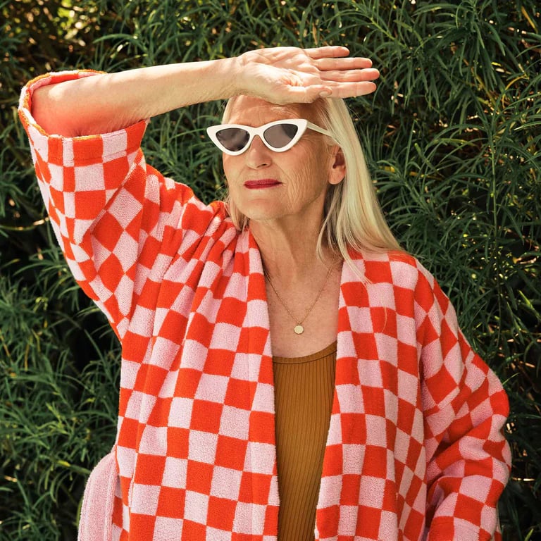 A Trendy Bathrobe: Brooklinen Checkerboard Robe