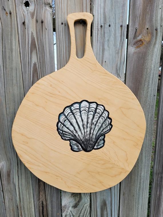 Hand Carved, Hand Painted Charcuterie/Bread Board