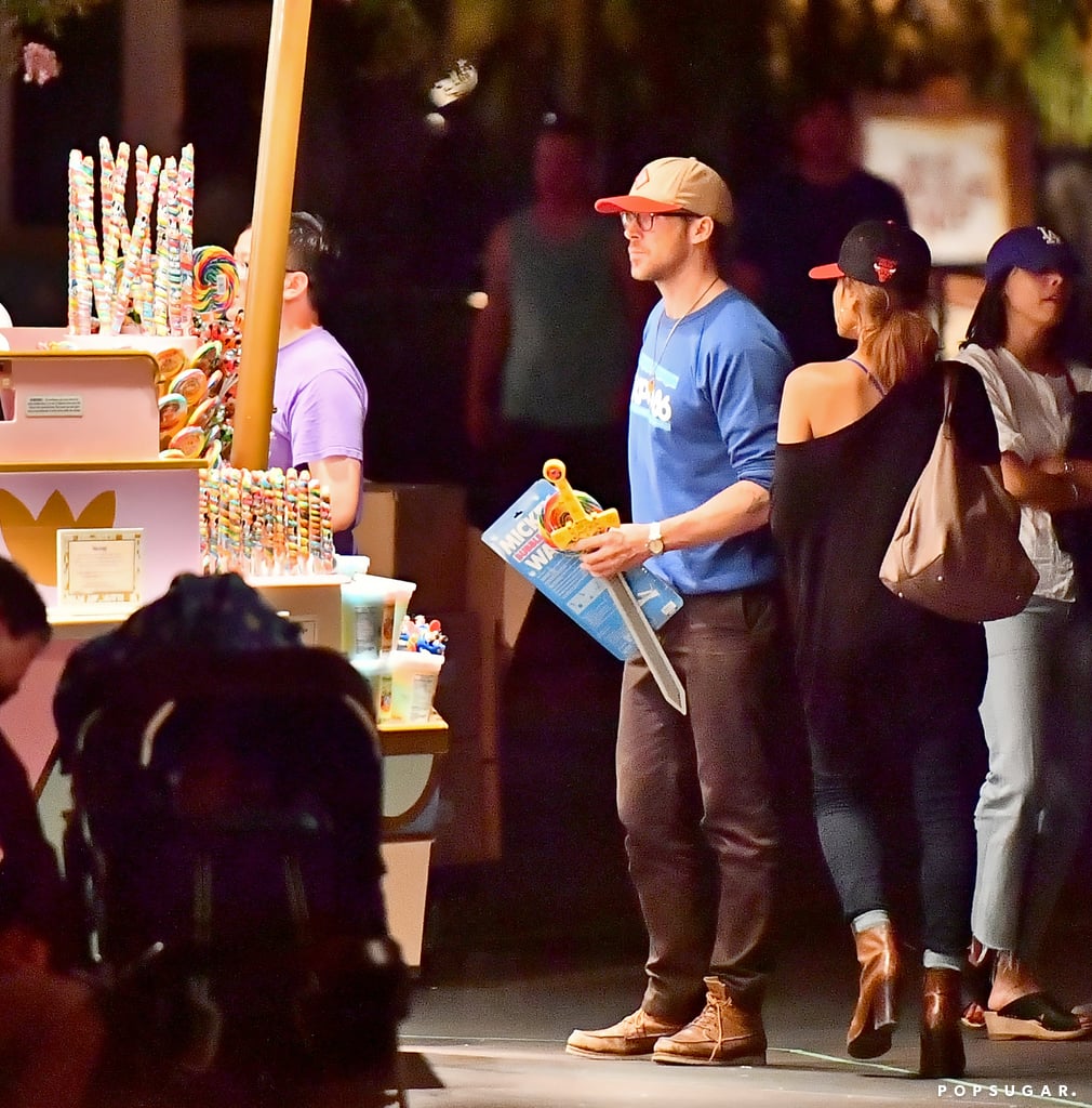 Ryan Gosling and Eva Mendes at Disneyland August 2017