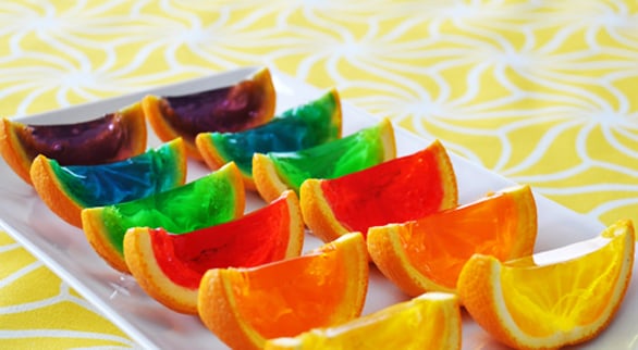 Rainbow Jello Wedges