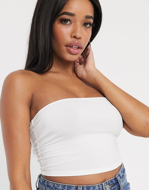 ASOS Design Fuller Bust Organic Cotton Crop Bandeau Top