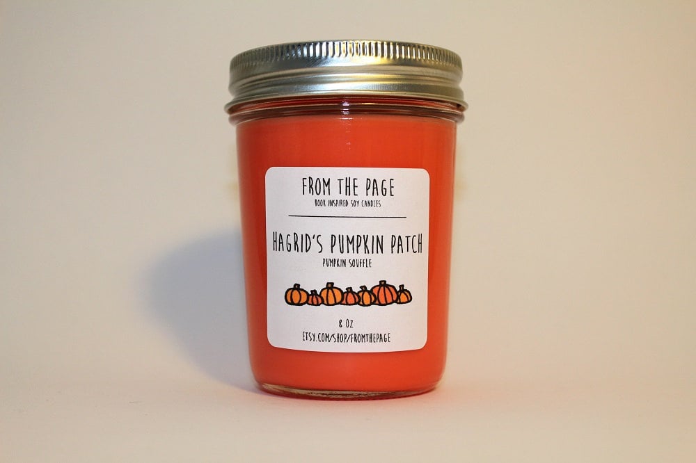 Hagrid's Pumpkin Patch candle ($11) with pumpkin soufflé notes
