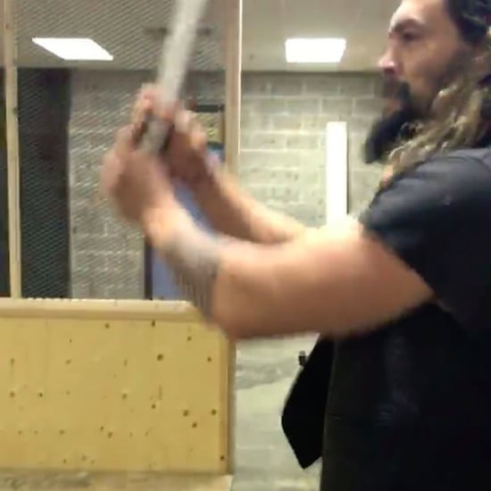 Jason Momoa Throwing an Ax Instagram Video December 2016