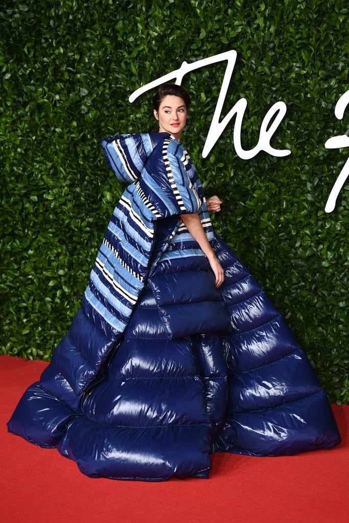 Shailene Woodley in Moncler at British Fashion Awards 2019