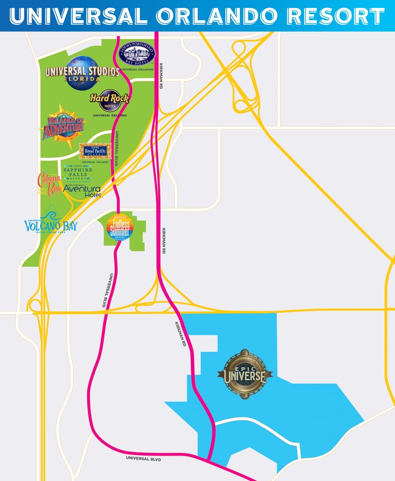 A Map of the Universal Orlando Resort
