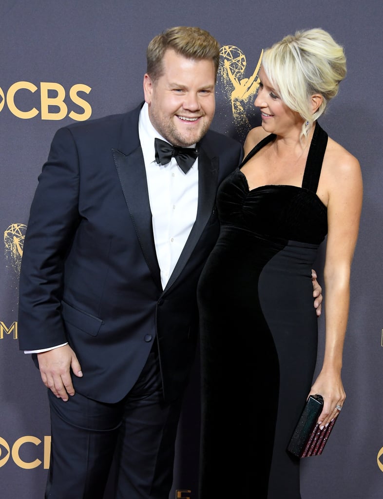 James Corden and Julia Carey at the 2017 Emmys