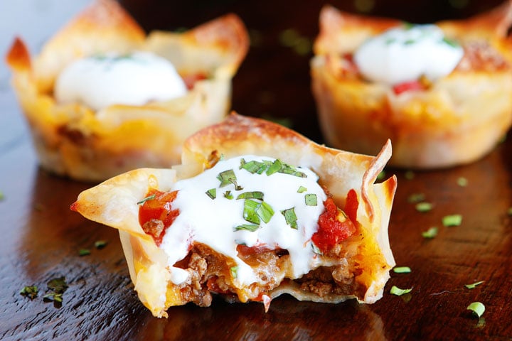 Crunchy Taco Cups | Game-Day Food You Can Make in a Muffin Tin ...