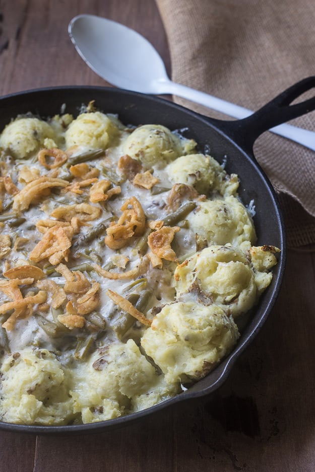 Mashed Potato Green Bean Casserole