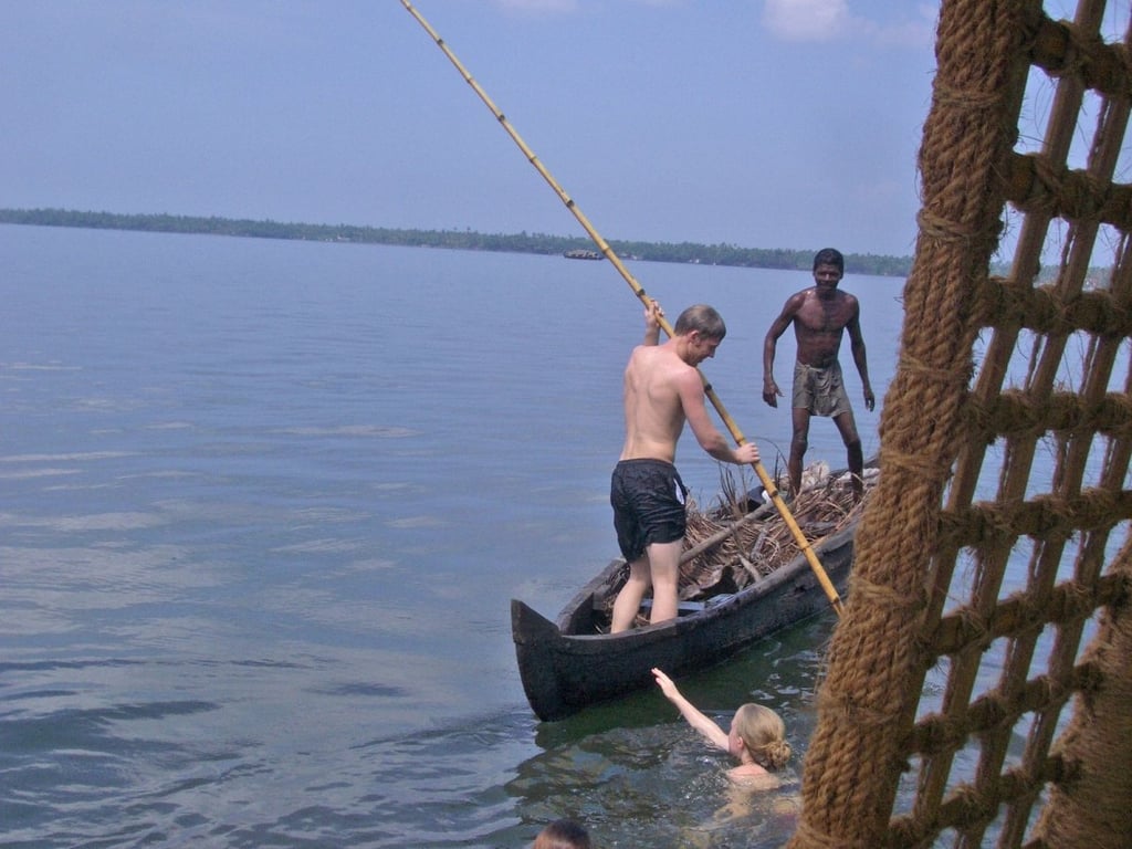Garfors says this onlooker in Kerala, India, was anything but impressed by his boating skills.
