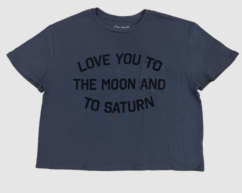Taylor Swift To the Moon and Saturn Cropped Pocket T-Shirt