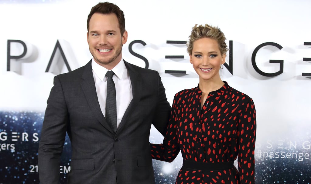 Jennifer Lawrence And Chris Pratt On Passengers Press Tour Popsugar Celebrity Photo 16