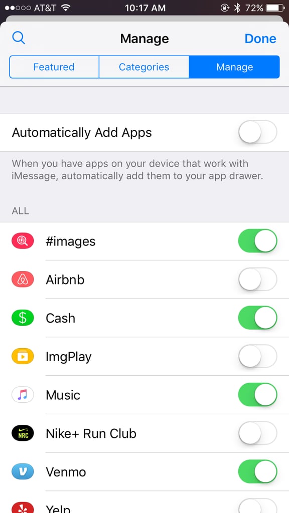 Get rid of the iMessage cluster of apps.