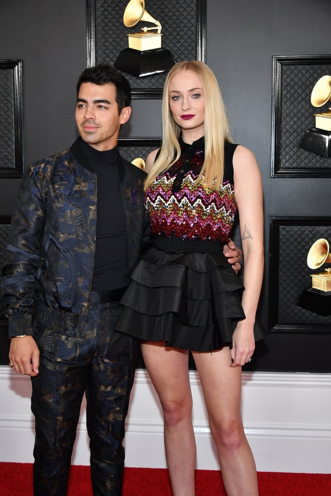 Sophie Turner's Louis Vuitton Minidress at the Grammys 2020