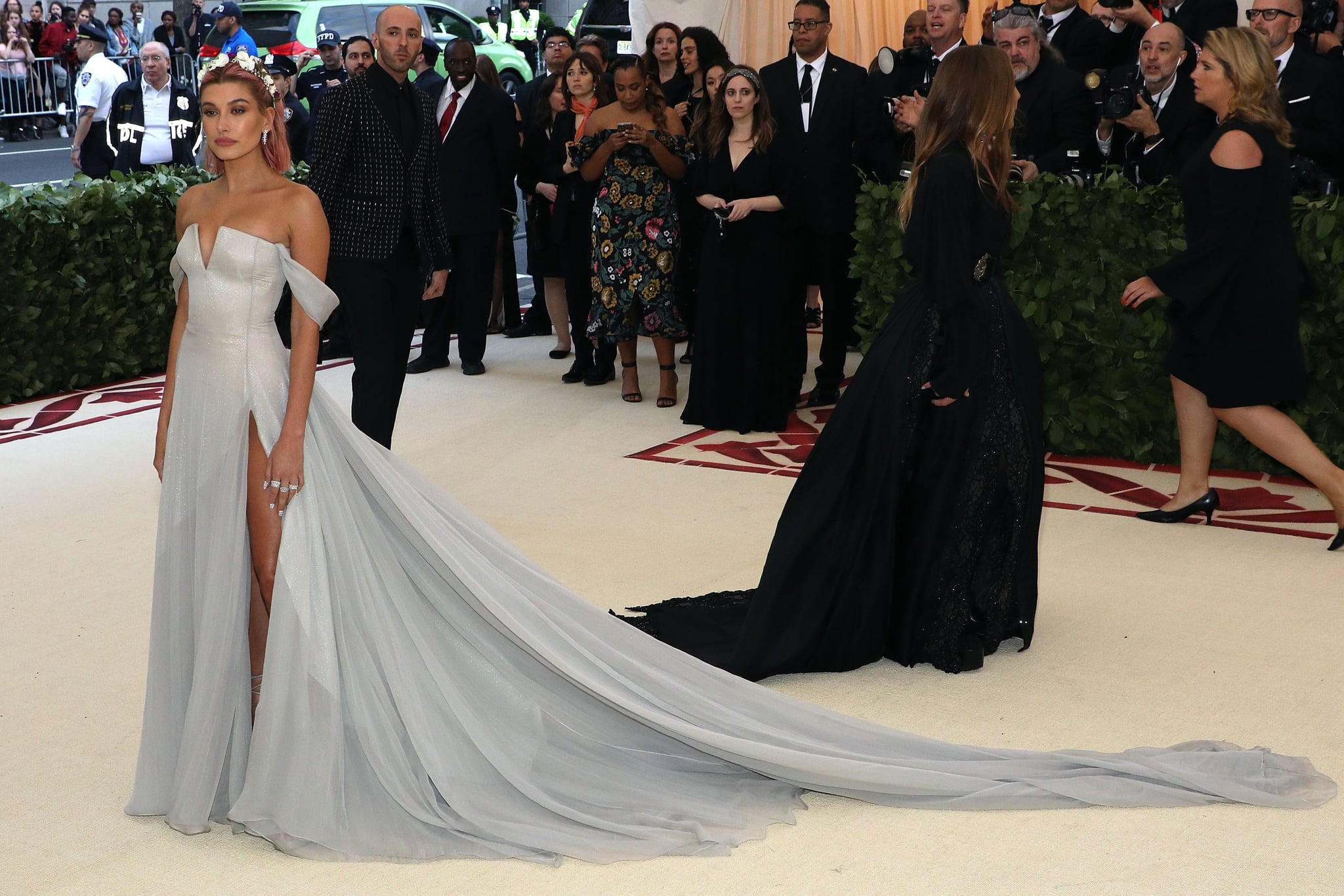 Hailey baldwin met gala dress dupe top