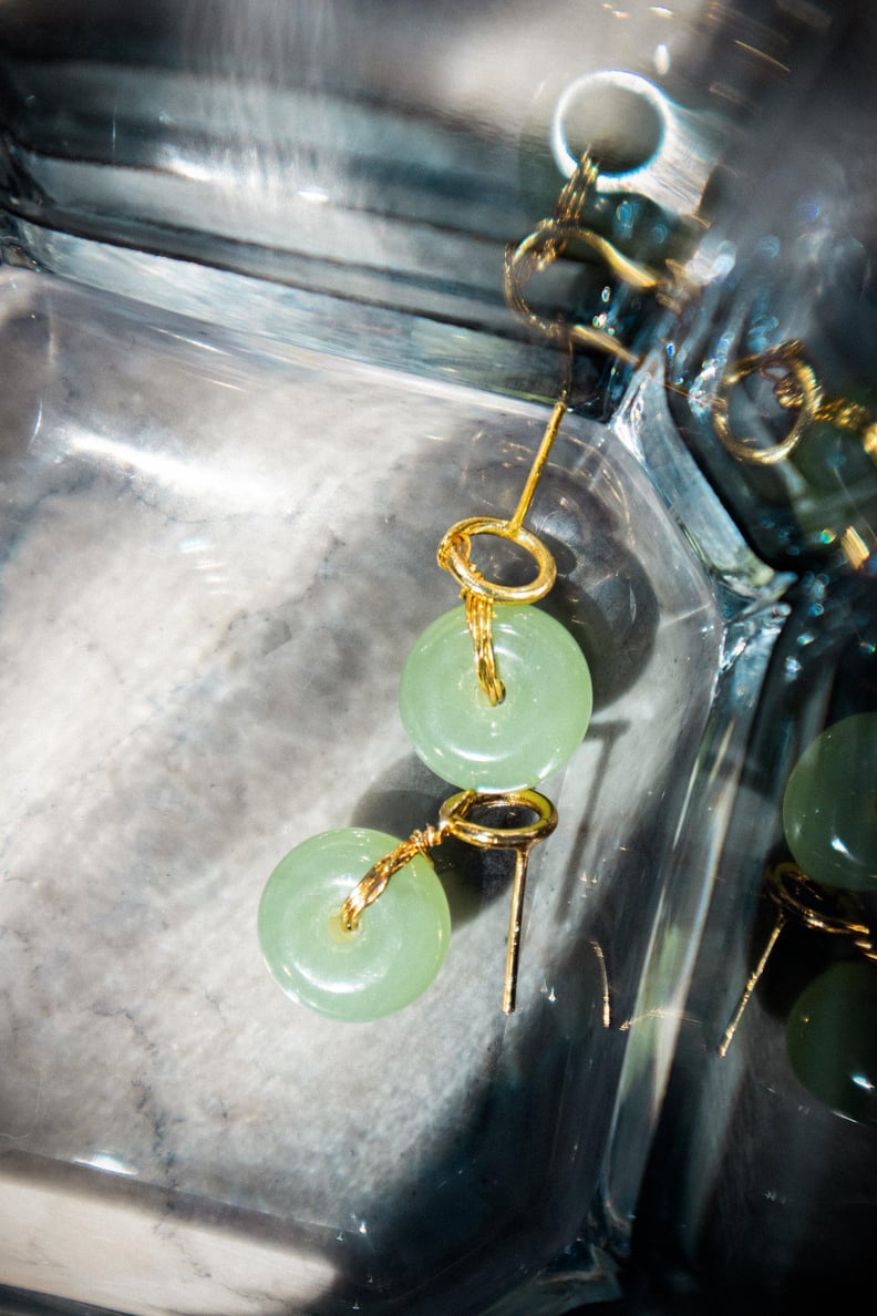 My Pick: Seree Coin Green Jade Hollow Earrings