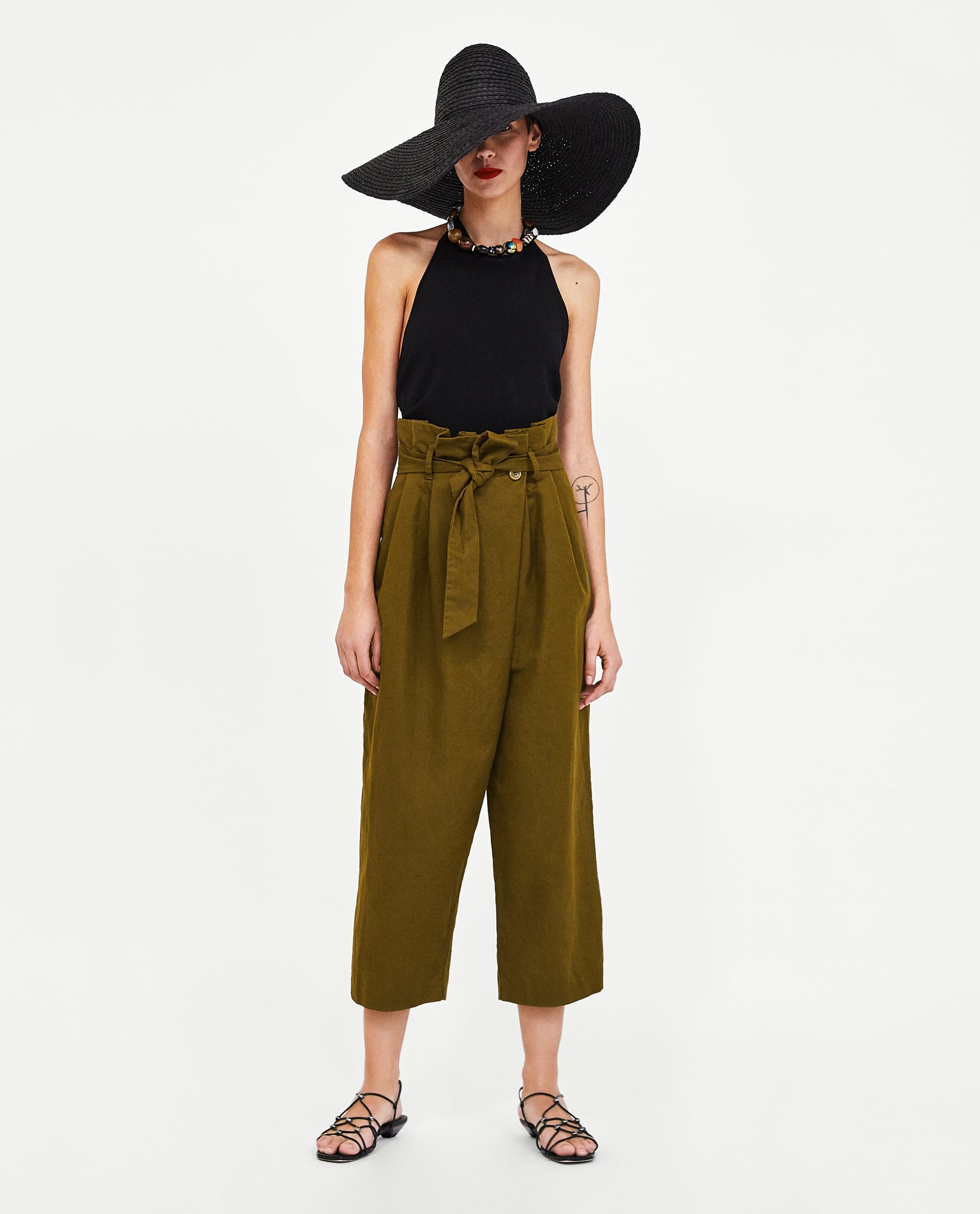 paperbag trousers zara