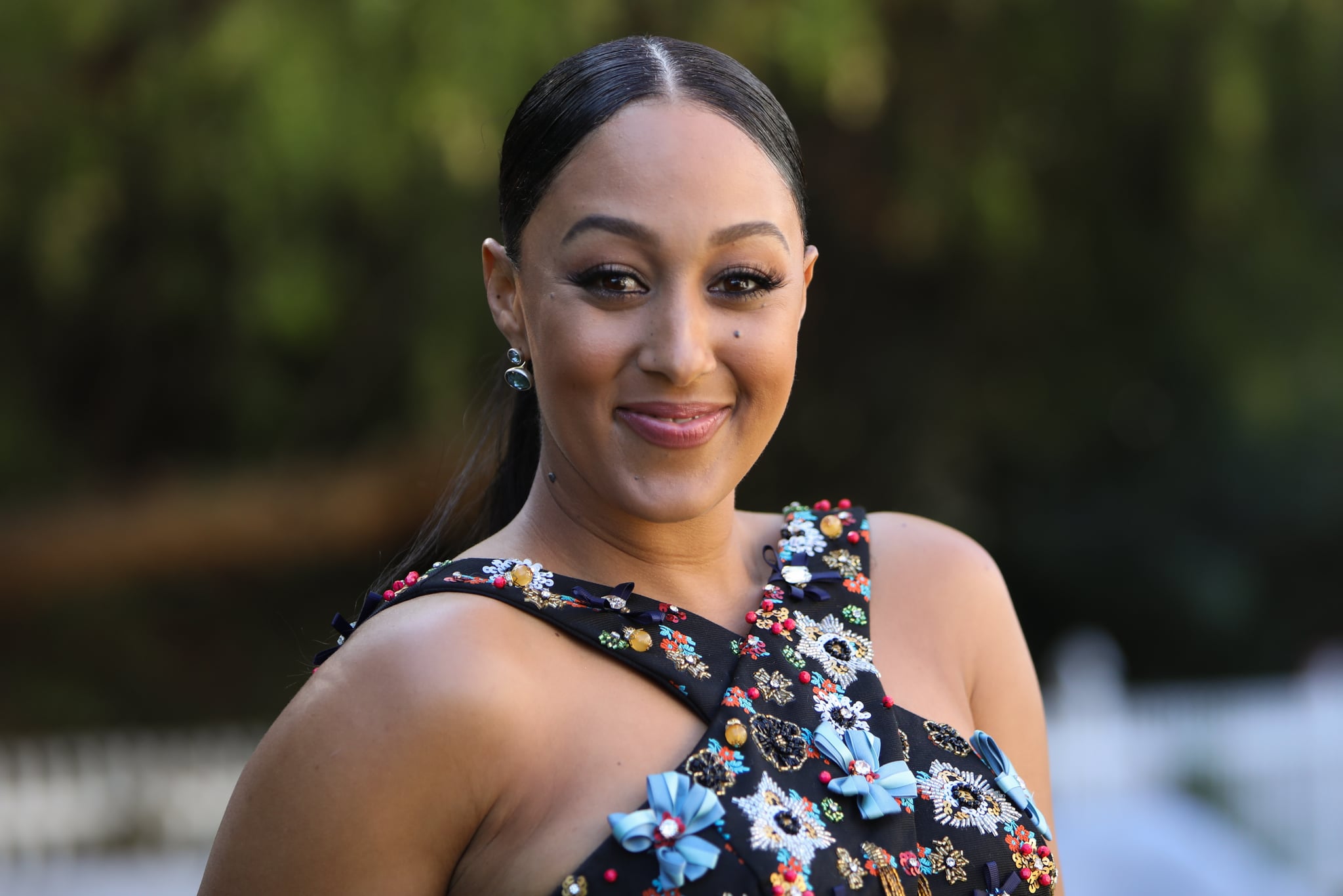 UNIVERSAL CITY, CALIFORNIA - NOVEMBER 07: Actress Tamera Mowry-Housley visits Hallmark Channel's 