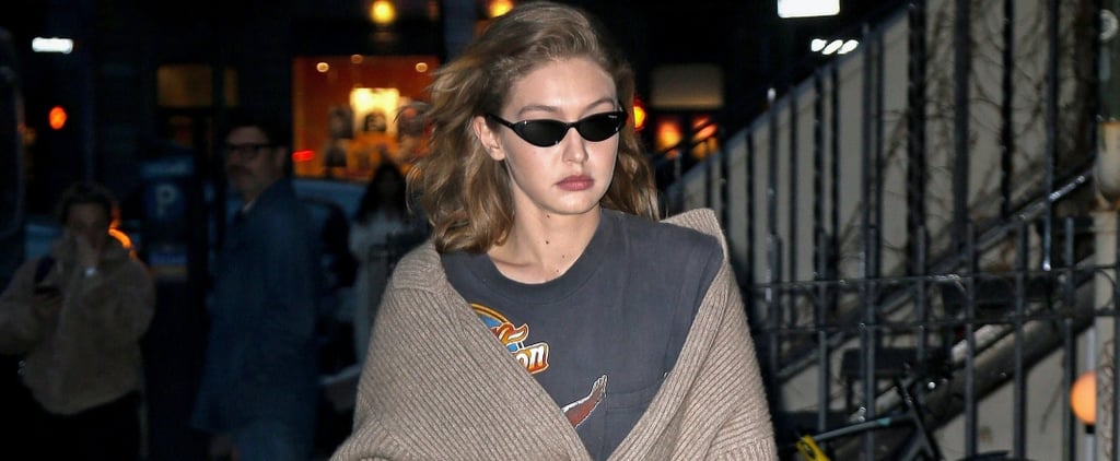 Gigi Hadid's Leggings and Long Sweater