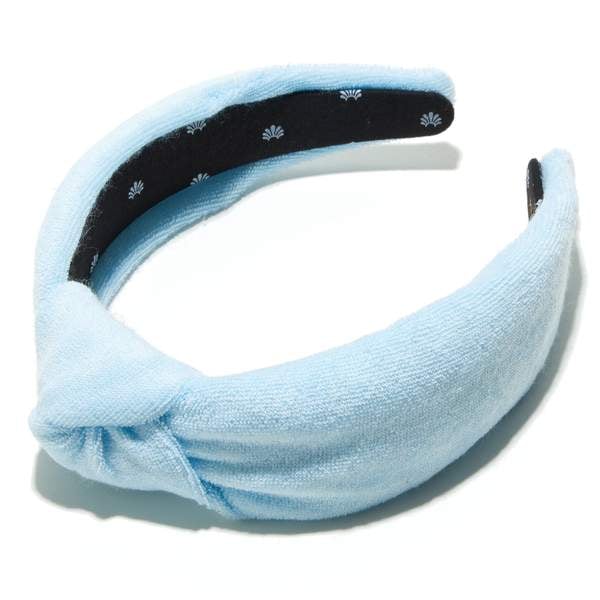 Lele Sadoughi Powder Blue Terry Cloth Headband