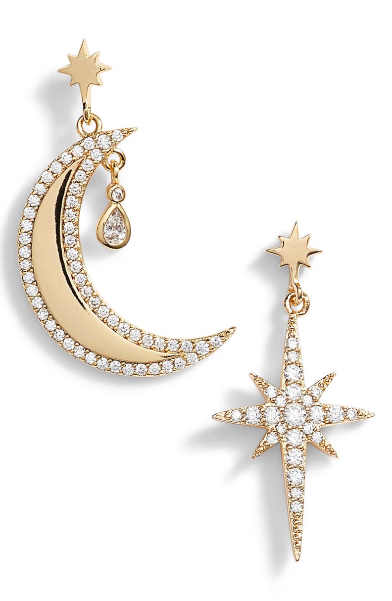 Lulu DK x We Wore What Moon & Star Mismatched Drop Earrings