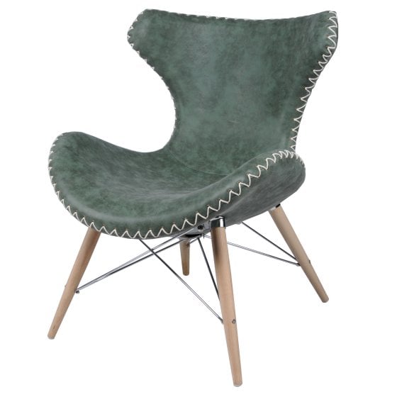 Ceylon Modern Rustic Wing Back Lounge Chair