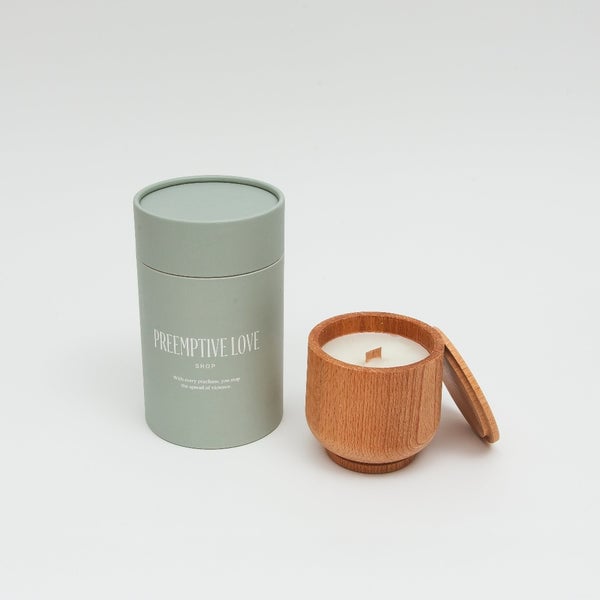 Preemptive Love Hand-Carved Candle