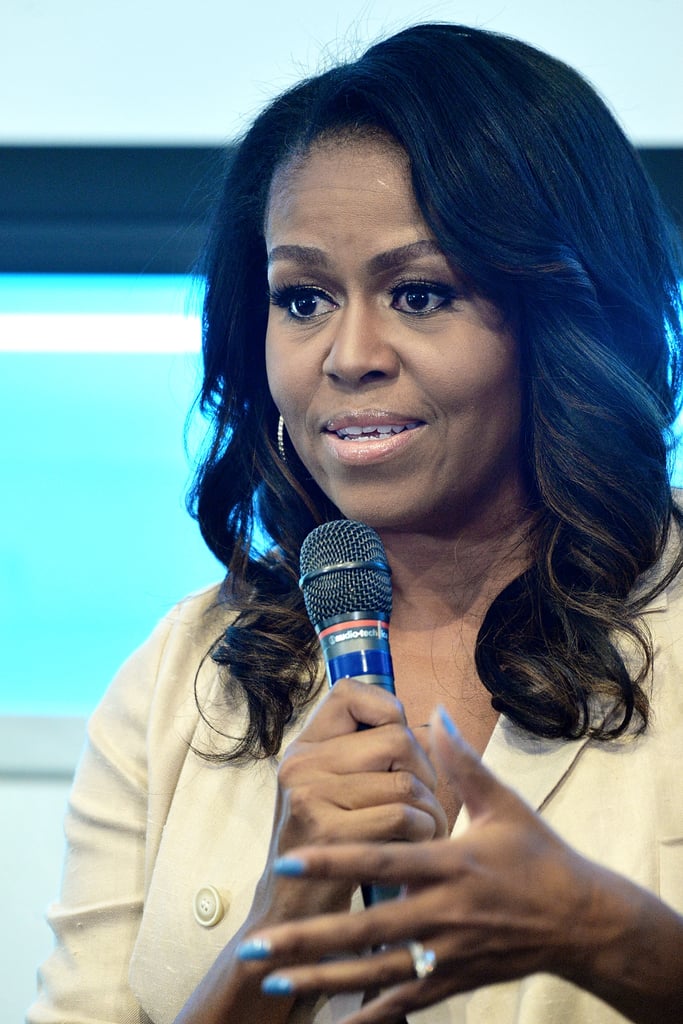 Michelle Obama Wearing Jeans and a Blazer
