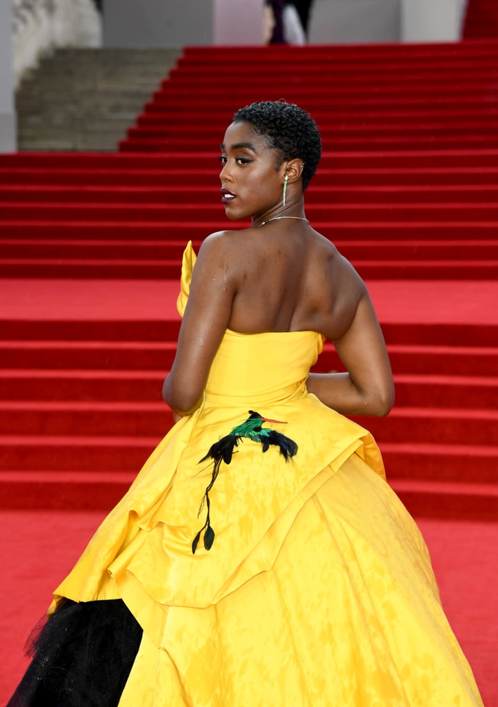 Lashana Lynch's Yellow Gown at the No Time to Die Premiere