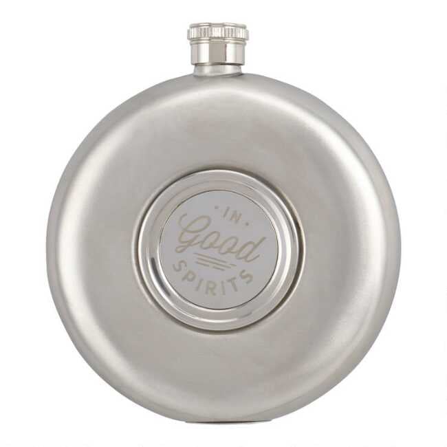 Gentlemen's Hardware Round Hip Flask and Shot Cup