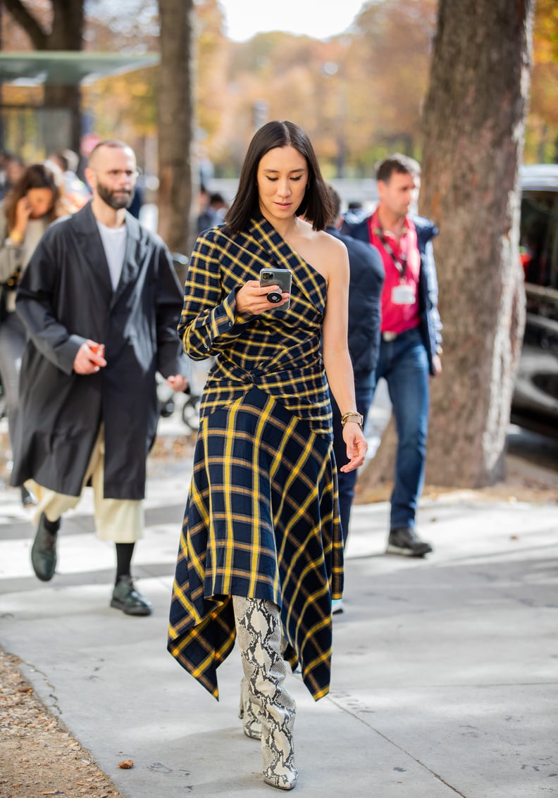 Yellow plaid best sale dress h&m