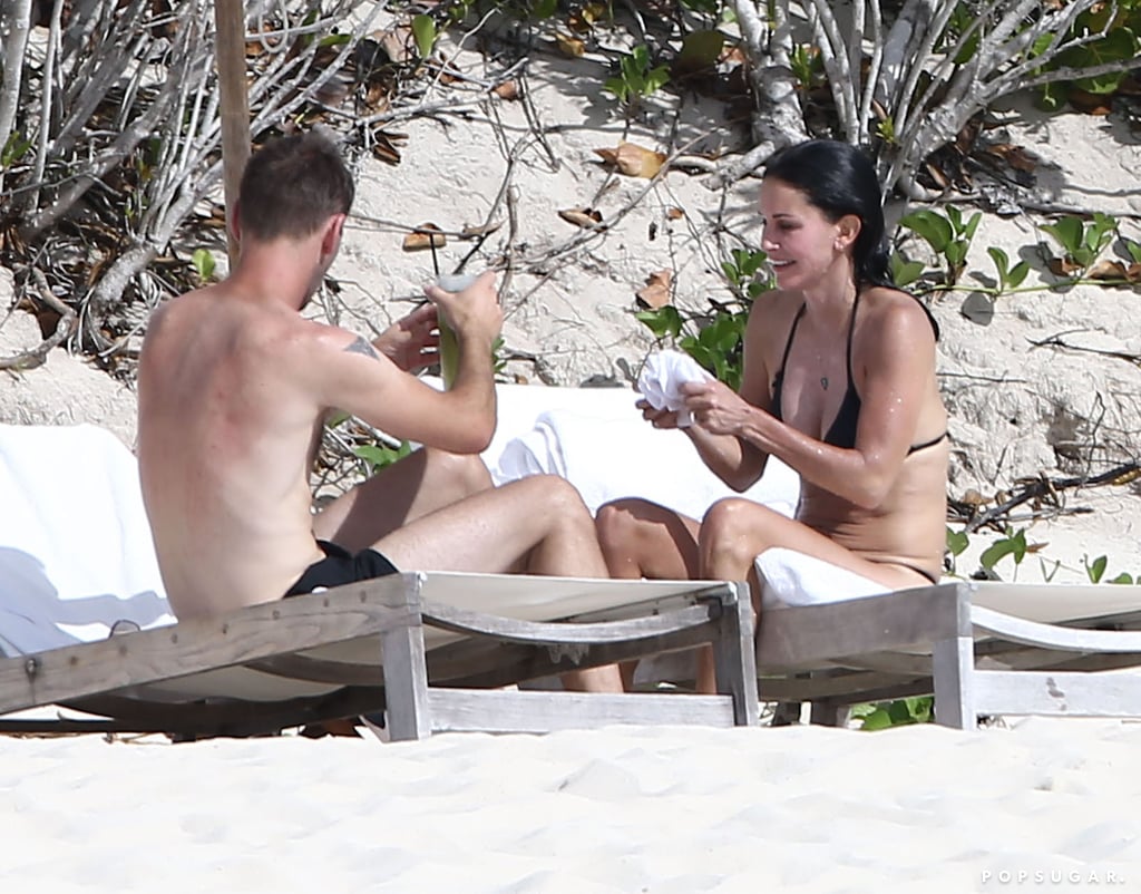 Courteney Cox in a Bikini on Vacation With Johnny McDaid