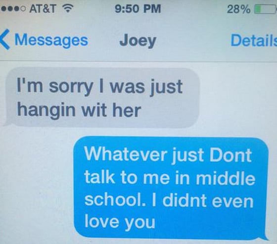 11-Year-Old Writes Sassy Breakup Text