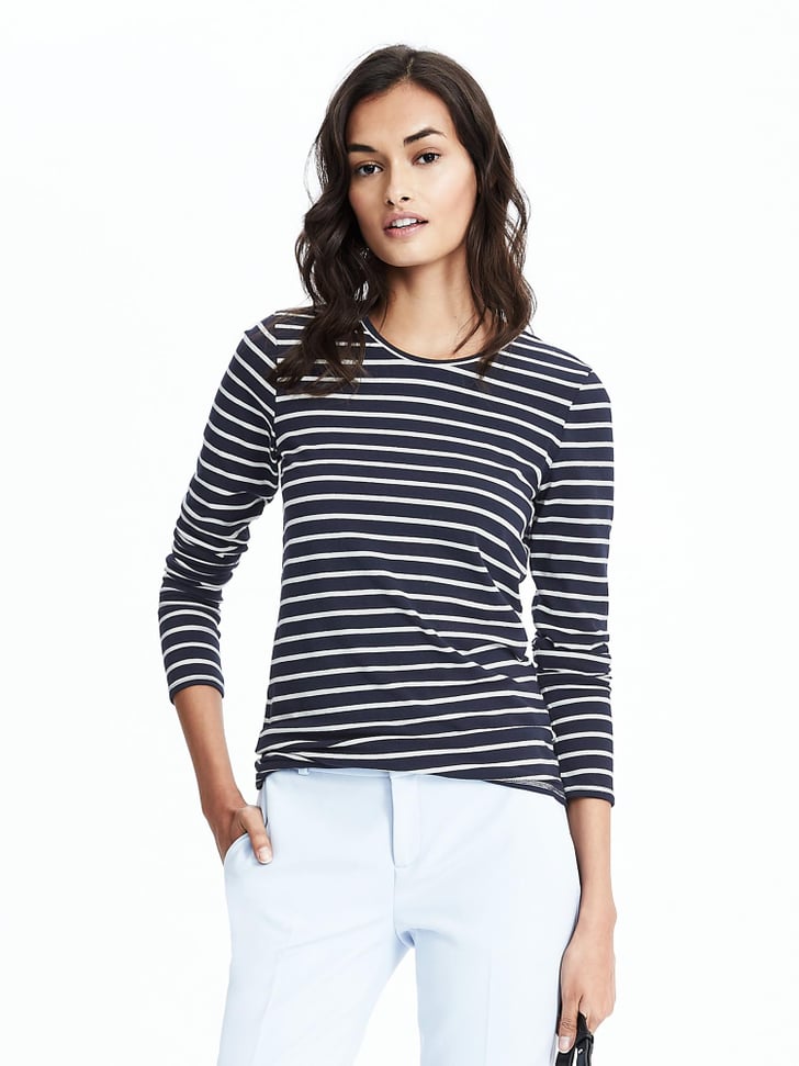 Banana Republic Long-Sleeve Striped Tee ($30) | Long-Sleeved T-Shirt ...