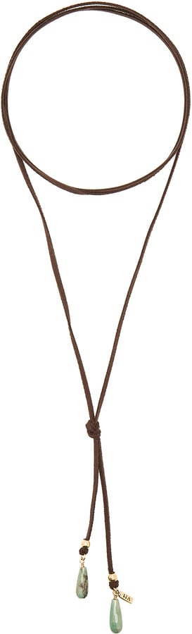 Vanessa Mooney Bolo Green Stone Necklace ($39)