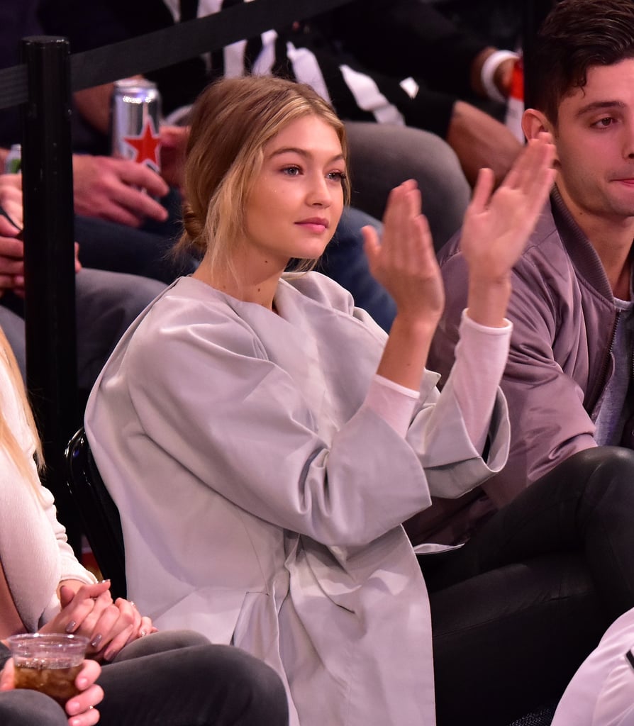 Gigi Hadid and Best Friend at New York Knicks Game