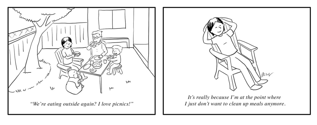 New Mom Comics Social Distancing With Family Cartoons
