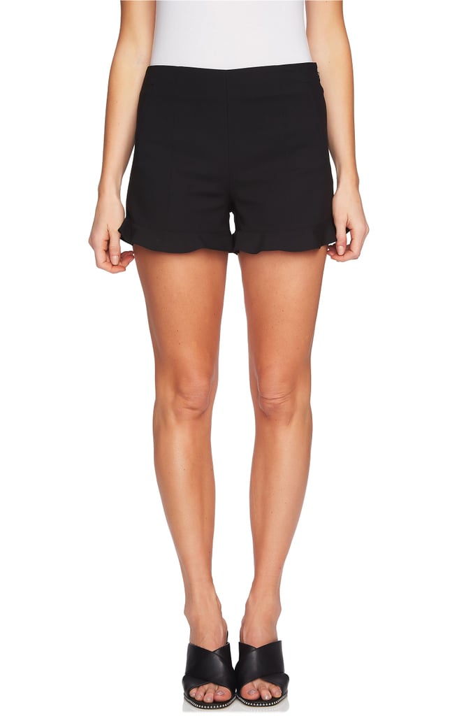 1.State Ruffle Hem Flat Front Shorts