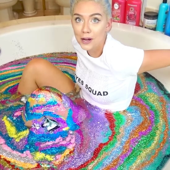 Beauty Vlogger Nicole Skyes Bathes in 50 Bottles of Glitter