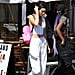 Kendall Jenner's White Crop Top and Adidas Track Pants