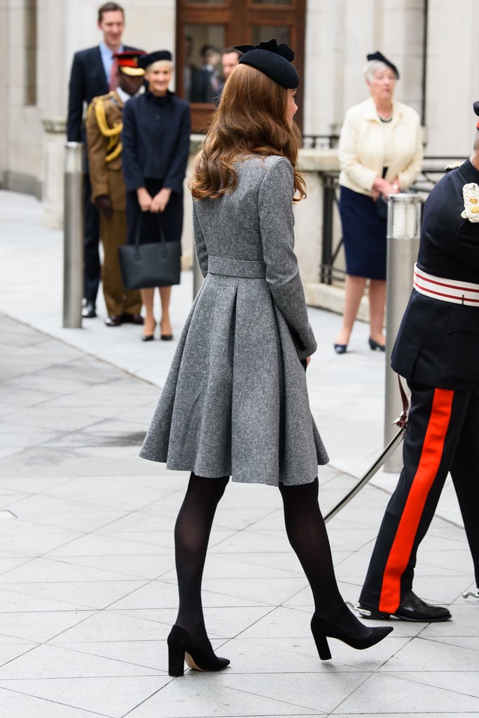 Kate Middleton Grey Coat Dress March 