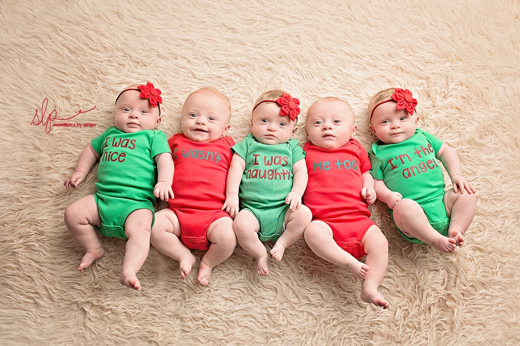 Quintuplets First Christmas Photo Shoot POPSUGAR Family