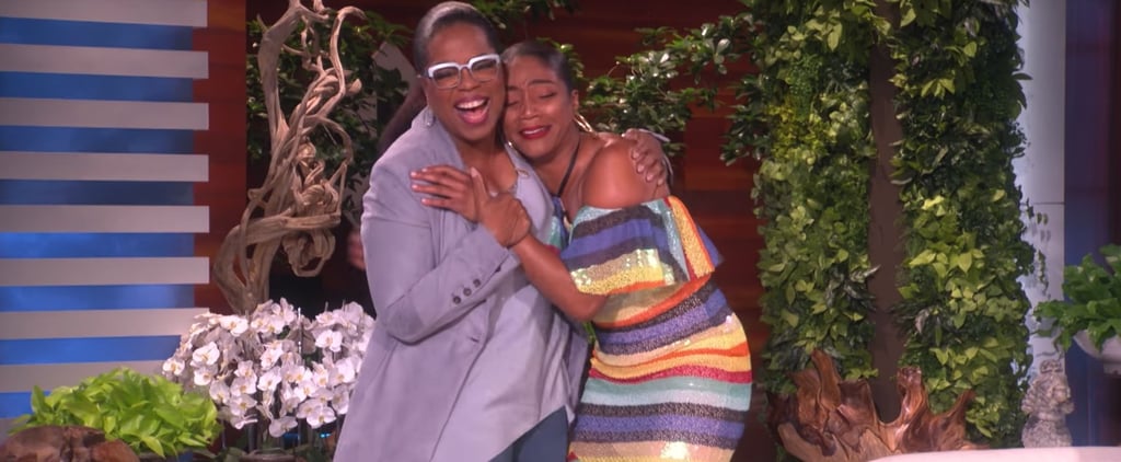 Tiffany Haddish and Oprah Winfrey on The Ellen Show 2018