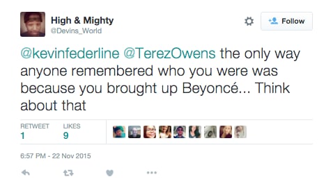 Kevin Federline Tweets About Beyonce 2015