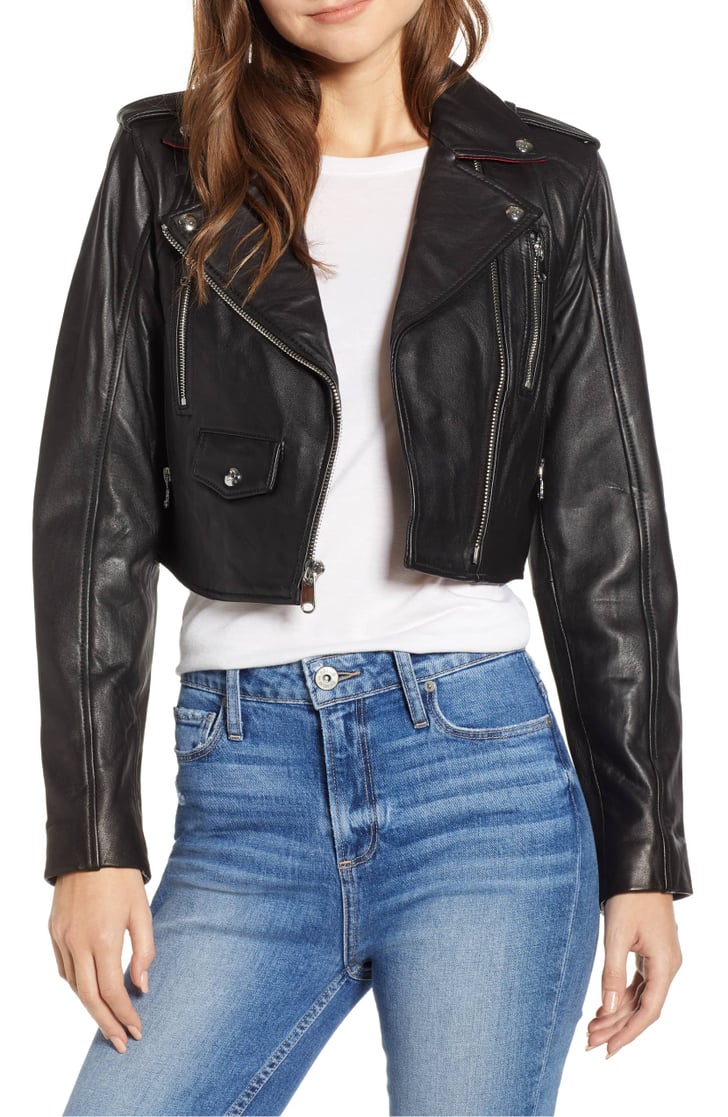 Sam Edelman Crop Leather Moto Jacket | Fashion Gifts For Millennials ...