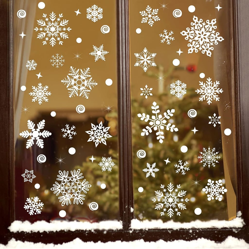 Pseutio 267 PCS Christmas Snowflake Window Stickers