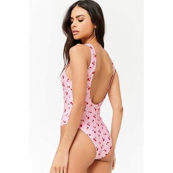 Cherry Print One Piece Swimsuit