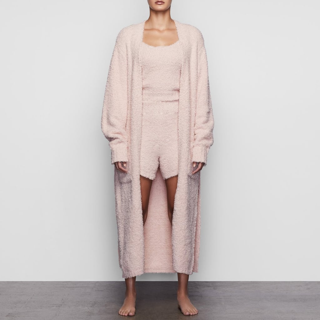 Skims Cosy Knit Robe - Dusk